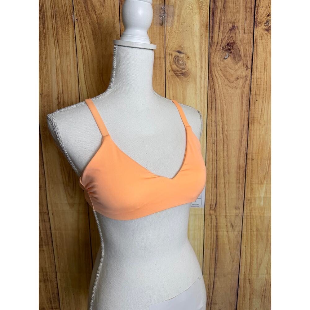 Roxy Peach Strappy Bikini Top Only Padded NWT Size S